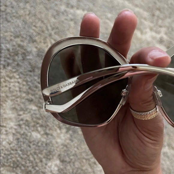 DOLCE & GABBANA SILVER SUNGLASSES NEW! - Picture 2 of 2